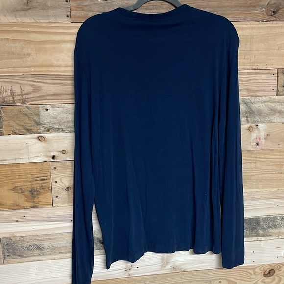 American Eagle size large long sleeve navy seriously soft henley shirt - Picture 7 of 7